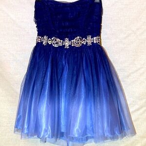 Blue ombré party dress